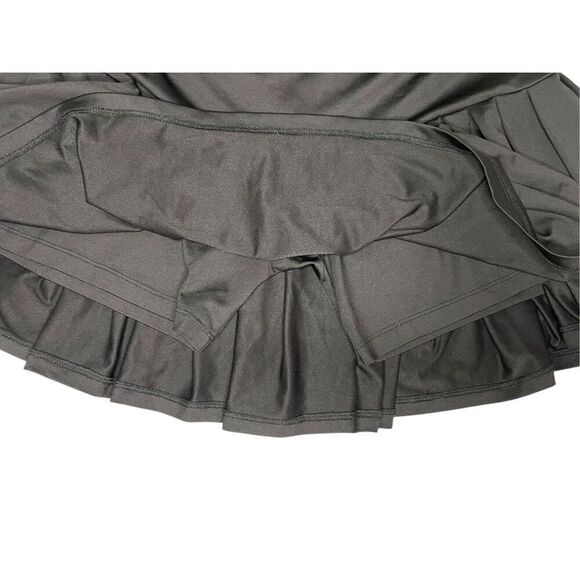 Fetch Women’s Large Black Pleated Mini Skort Stretch Y2K - Picture 5 of 5